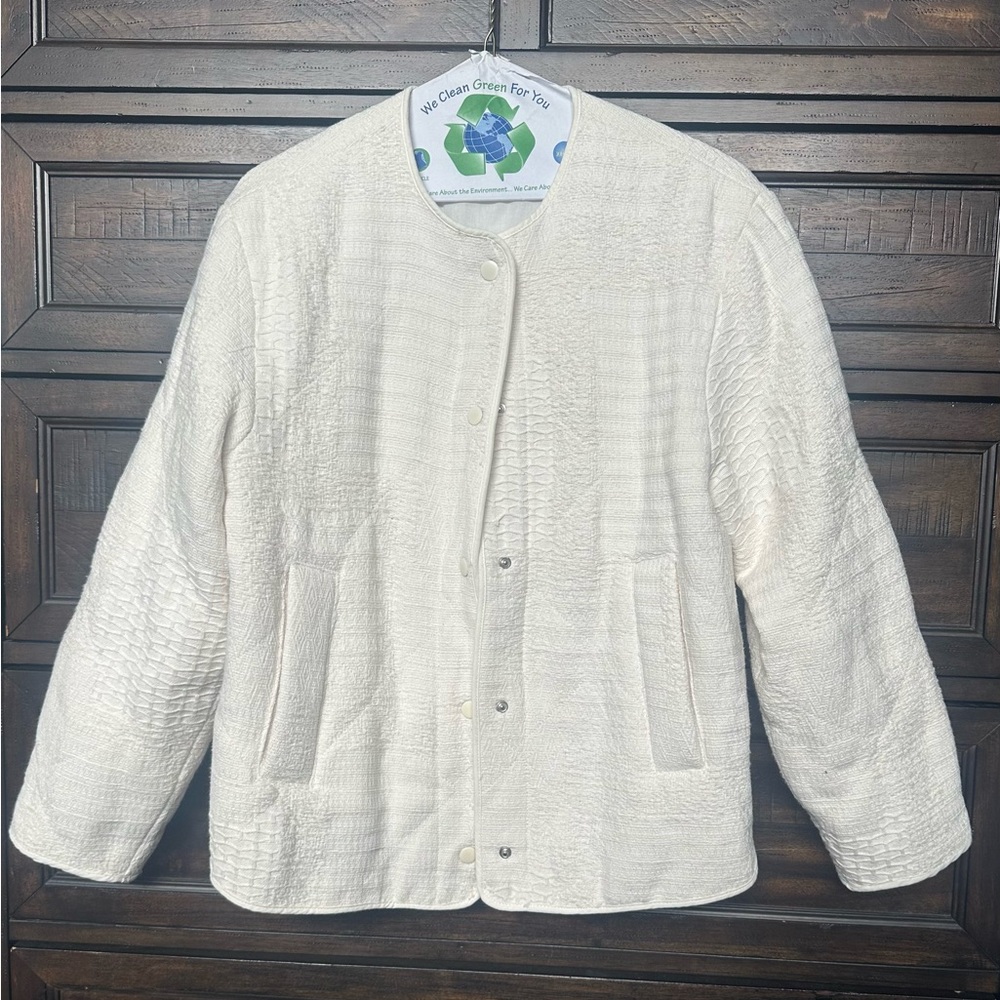 Zara Cream Textured Blazer Size XS